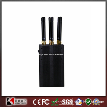 Handheld 3G Cell Phone GPS WiFi Jammer 6 Antennas